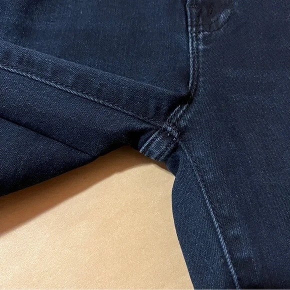 Mother The Hustler Ankle Fray Jeans Night in Paris High Rise Flare Denim Size 28